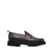 Sorte Penny Loafers i Pebble Grain Læder