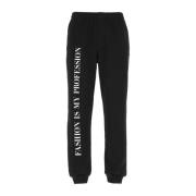 Sort bomuldsblandede joggers