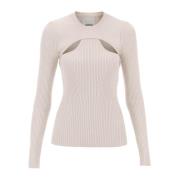 Zana Cut Out Ribstrik Sweater