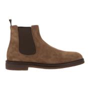 Suede Chelsea Boot med Håndværk og Fine Materialer