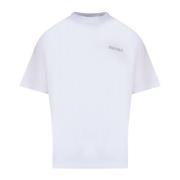 bomuld T-shirt med frontlogo print