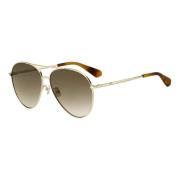 Pale Gold/Brown Shaded Sunglasses