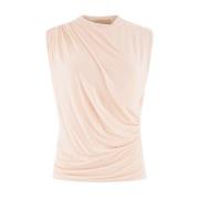 Krøllet Stretch Top - Rose Slim Fit