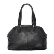 Btfcph Mid-Size Shoulder Bag Cow Skind 180001 Black W. Light Gold Acc.