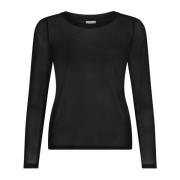 Langærmet Mesh T-Shirt 14798 Sort