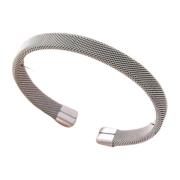 Passion Waterproof Mesh Cuff Bracelet Silver Plating