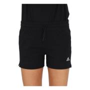 Sorte sportsshorts til kvinder med side striber