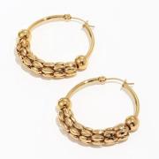 Courage Waterproof Crochet Statement Hoop 18K Gold Plating