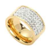 Joy Waterproof Rectangular CZ Ring 18K Gold Plating