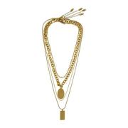 Courage Waterproof 4in1 Geometric Statement Necklace 18K Gold Plating