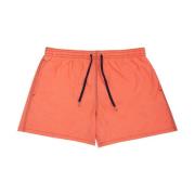 Orange Boxershorts med sidelommer