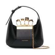 Jewelled Hobo Mini Taske i Sort