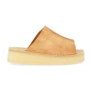 Tan Suede Kile Slide Sandal