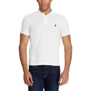 Hvid Slim Fit Stretch Mesh Polo T-Shirt