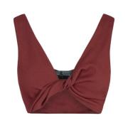 Fiona, carmine red crop top