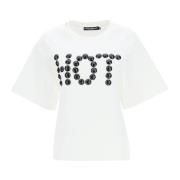 Hvid Stud Detalje T-Shirt SS23