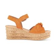 Orange Ruskind Kvinders Kile Sandal