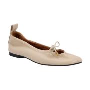 Rosalind Creme Læder Ballet Flats