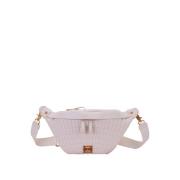 Ivory Quiltet Crossbody Taske