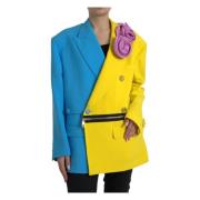 Blomstret Patchwork Trench Coat Jakke