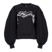 Love Birds Broderet Sweatshirt Sort