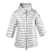 Down jacket in white nylon