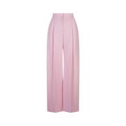 Rosa Wide-Leg Grain de Poudre Bukser