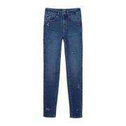 Blå Paillet Jeans