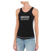 Rhinestones Tank Top Bomuld Mesh