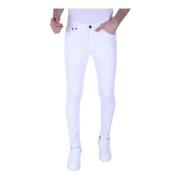 Stilfulde Hvide Herre Jeans Slim Fit Stretch -1089