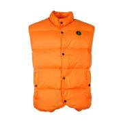 Nylon Puffer Vest med knapper