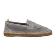 Suede Loafers med Jute Mellemsål