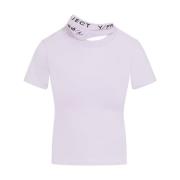 Lilla Bomulds T-shirt Top Slidt Pink Lilla