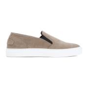 Beige Ruskind Slip On Sneakers