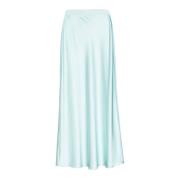 Hana silke satin nederdel mint