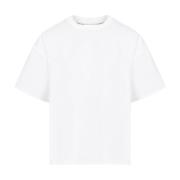 Stribet Hvid Bomulds T-shirt