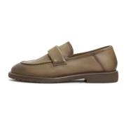 Block Heeled Loafers - Brun