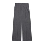 Plaid Wide-Leg Trousers