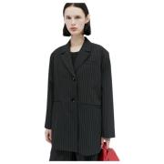 Pinstripe Oversized Blazer