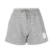 Gråt Ternet Tweed Track Shorts