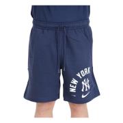 Blå Arched Kicker Fleece Sports Shorts