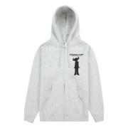 Grå Hættetrøje Zip Sweater Jamiroquai Print