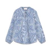 Silk Voile Cashmere Print Women's Shirt