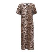 Leopard Print T-shirt Kjole Lux Leo