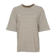 Casual Tee med Logo Broderi