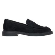 Kvinders Sort Velour Penny Loafers ER00113371