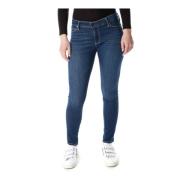 Ankel Skinny Fit Jeans med Fade og Moustache Detalje