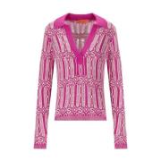 Fuchsia Logo Motif Sweater