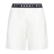 Logo-Print Elastisk Taljeshorts