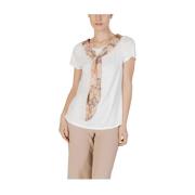 Beige Geografisk Print T-shirt